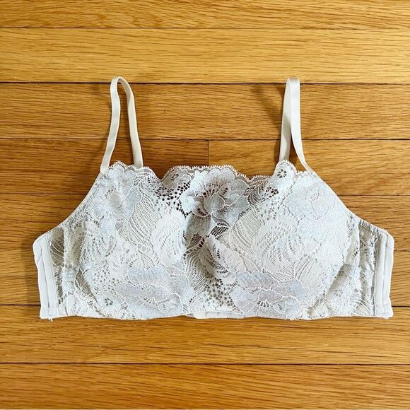 Natori Private Luxuries Ivory Lace Underwire Chic Fancy Special Bra 36B - Picture 1 of 7